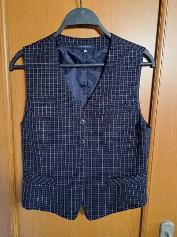 유니폼 비치 체크 무늬 베스트 77