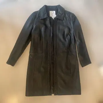 MNG 천연 가죽 블랙 자켓 XS