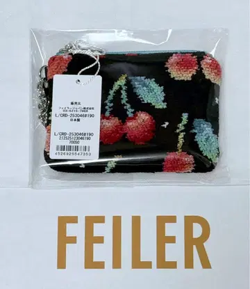 [ 미개봉 새상품 ] 페이러 체리 도트 키&카드 파우치 블랙