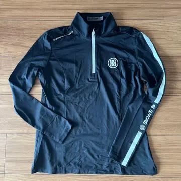 일본 정품! G/FORE 하프 지퍼 셔츠 모크넥 블랙