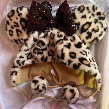 디즈니 팬 캡 레오파드 무늬 미니