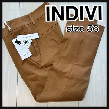 INDIVI 택 포함 새상품 센터 프레스 팬츠 사이즈 36