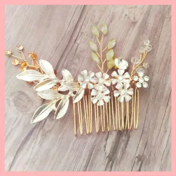 머리 장식 보타니컬 헤어 액세서리 플라워 헤어콤 빗 꽃 일본 의류 양장