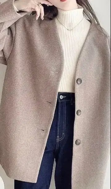 [ 거의 미사용 ] moment 여성용 노카라 코트