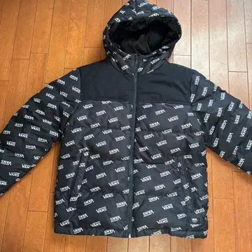VANS 후드 부착 퍼퍼 자켓 블랙 충전솜 점퍼