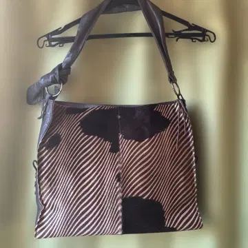 레어! 일본제 TAMBO 송치 스트라이프 숄더백 천연 가죽