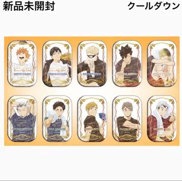 미개봉 새상품 하이큐!! 스퀘어 캔뱃지 쿨다운 세트