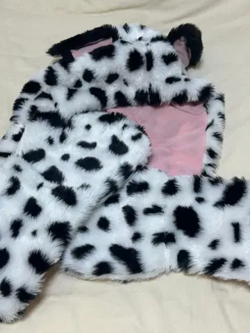 101마리 강아지 후드 부착 퍼