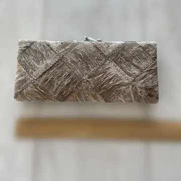 허수아비 세공 장지갑 가마구치 쇼와 레트로 베이지 계열