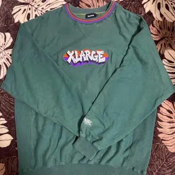 XLARGE 자수 로고 그린 트레이닝복
