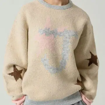 tinajojun 자카드 로고 니트 풀오버