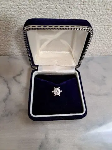 빈티지 넥타이핀 싱글 볼 다이아 케이스 포함