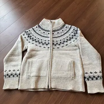 L.L.Bean 노르딕 무늬 집업 스웨터