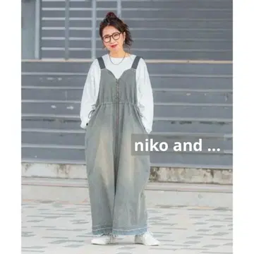 WAY 데님 오버롤 스커트 스모키 블루