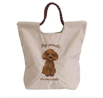자수 토트백 푸들