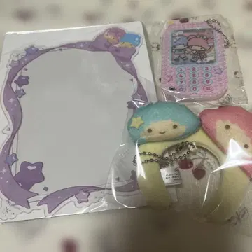 산리오 리틀트윈스타 키키라라 아크릴 참 경질 케이스 외 3점