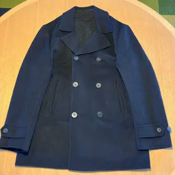 던힐 울 캐시미어 혼방 로고 버튼 P 코트 블랙 M