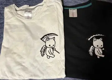 큔 CUNE 반팔 T셔츠 고양이 사신 화이트 블랙