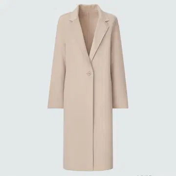 [ 새상품급 ] 더블 페이스 체스터 코트 내추럴 UNIQLO