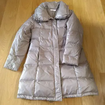 AfteAll 베이지 퀼팅 롱 다운 자켓