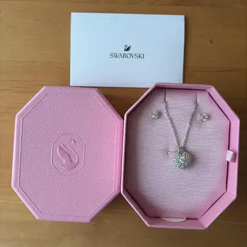 Swarovski 하트 목걸이 귀걸이 세트
