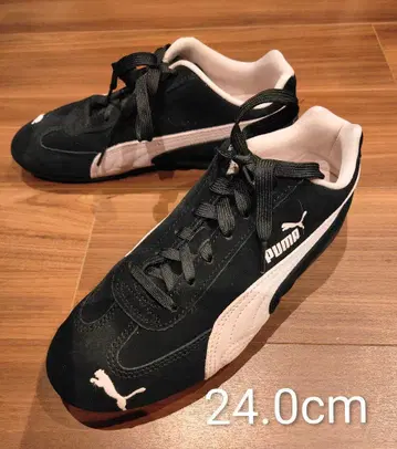 PUMA SPEEDCAT OG 스니커즈 블랙 x 핑크 가죽 24.0