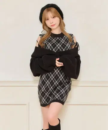 레이어드 스타일 니트 원피스 apresjour