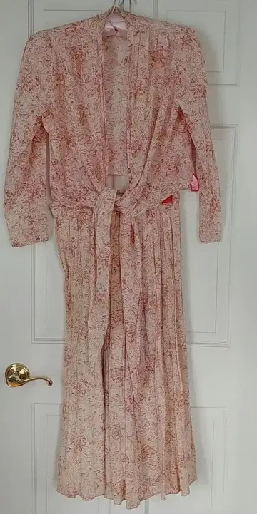 로라 애슐리 플라워 프린트 롱 드레스