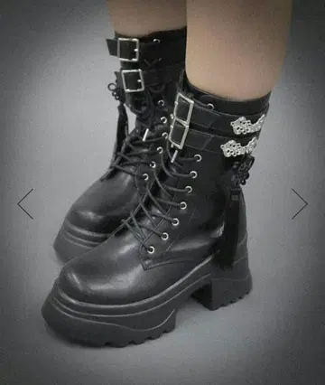 차이나 버튼 탱크 밑창 부츠 새상품