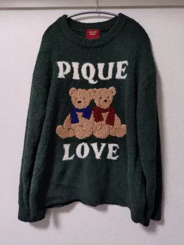 젤라또피케 홀리데이 베어 자카드 풀오버 M