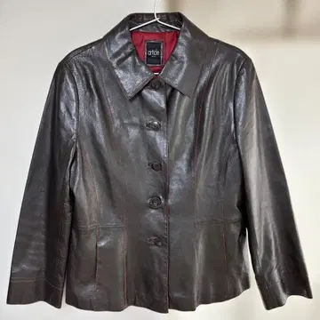 article 다크 브라운 가죽 자켓 11호