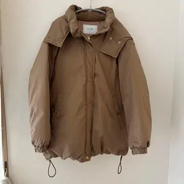 SLOBE CE 타프타 다운 자켓 후드 부착 베이지 36