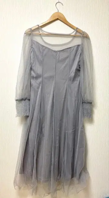 Dazy 그레이 긴팔 플레어 원피스 L 사이즈 파티 드레스 결혼식