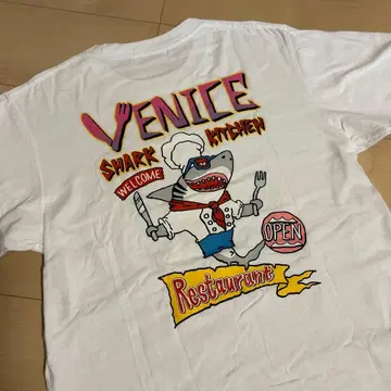 기업물, 아메리칸 구제 의류 베니스 샤크 키친 레스토랑 T셔츠 L 사이즈