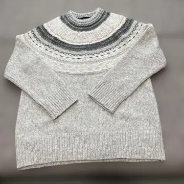 띠어리 라이트 그레이 멜란지 멀티 니트