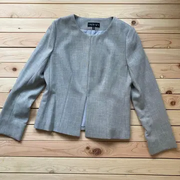 INDIVI 그레이 노카라 자켓 미사용 새상품