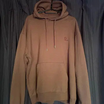 SL 브라운 후드 부착 후드티