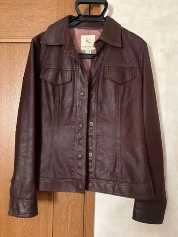 [ 새상품급 레어 컬러 ] 쿠미쿄쿠 가죽 자켓