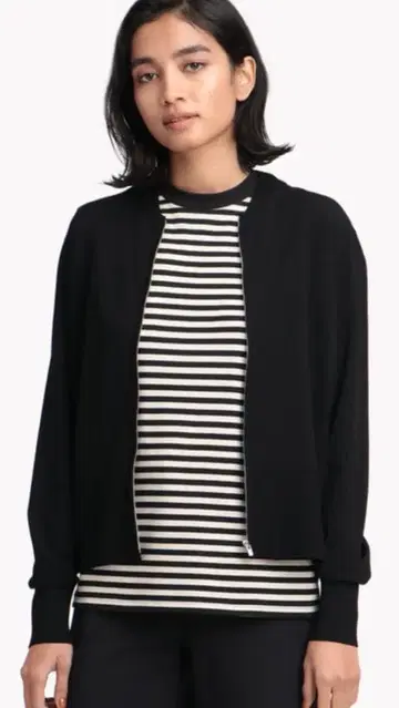 띠어리 집업 자켓 블랙 가디건