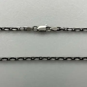 실버 925 4면 컷 팥 체인 3mm 50cm 얇은 각 팥 훈증