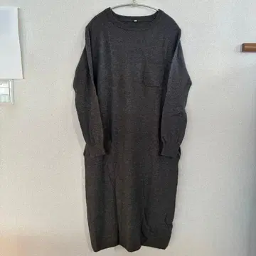 무인양품 울 캐시미어 니트 원피스 그레이