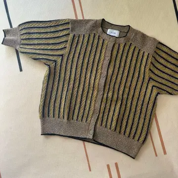 CLANE 스트라이프 니트 가디건