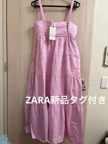 ZARA 핑크 맥시 원피스 미사용 새상품 L 사이즈