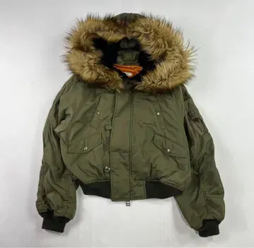 Y2K 페어리 그런지 퍼 밀리터리 N-2B 자켓 쇼트 기장