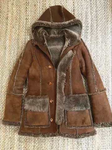 GRACE 90s 빈티지 그런지 레어 무스탕 코트 고품질