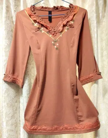 ozzon 오즈온 일본풍 패턴 원피스 티셔츠 모리걸