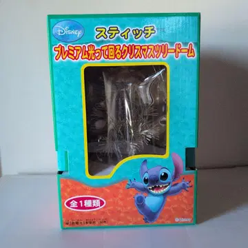 [ 미개봉 ] 스티치 프리미엄 빛나는 회전 크리스마스 트리 돔 피규어