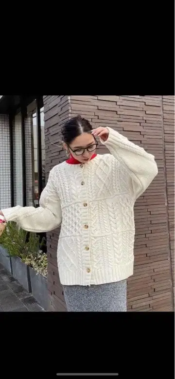 ungrid 케이블 니트 가디건