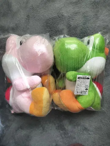 [ 미사용 새상품 ] 슈퍼 마리오 빅 사이즈 봉제 인형 요시 2세트