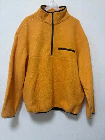 WEGO 오렌지 하프 지퍼 보아 블루종